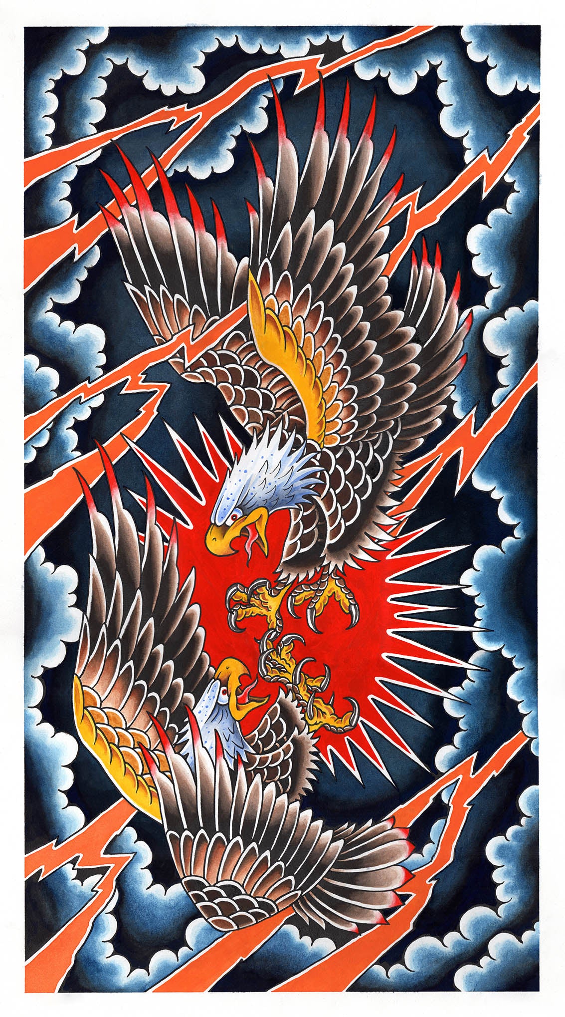 Giclée Print - Fighting Eagles